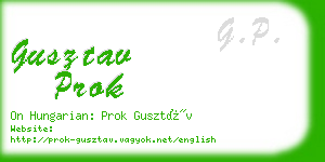 gusztav prok business card